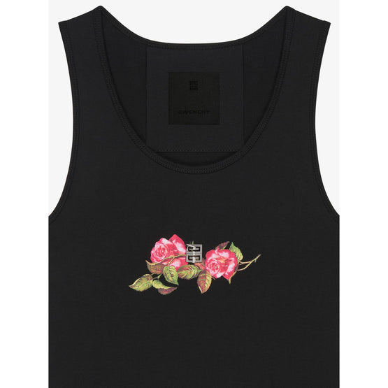 Women 4G Rib Tank Top - Black