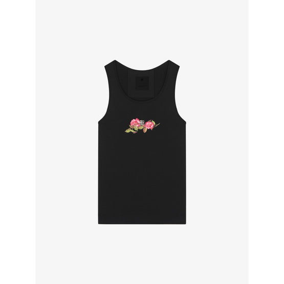 Women 4G Rib Tank Top - Black