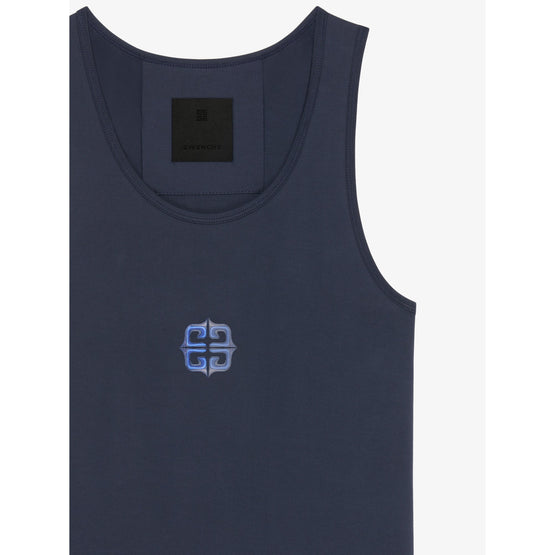 Women 4G Rib Tank Top - Navy