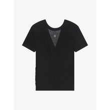 Women Draoed Back Fitted T-Shirt - Black