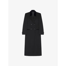 Women Double Breasted Coat - Black